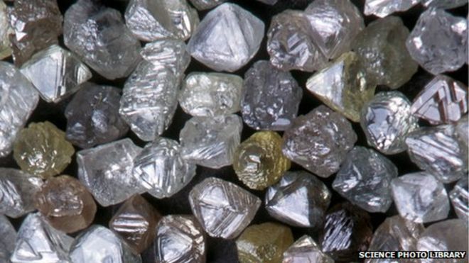 不同顏色的鑽石原石