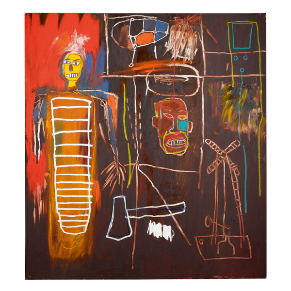 Jean-Michel Basquiat《空氣力量》/ 1984 年作 / 壓克力彩、油彩棒畫布