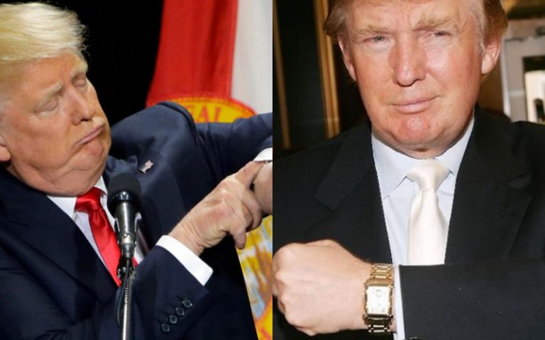 美國總統特朗普（Donald Trump）戴金錶