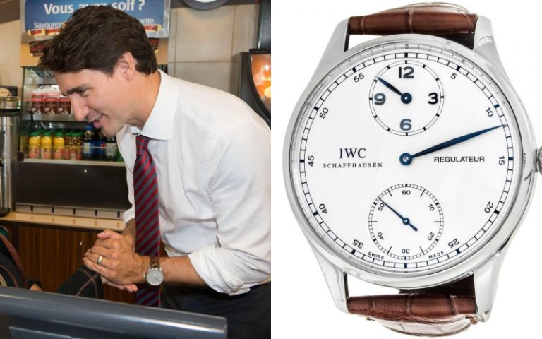 加拿大首相杜魯多（Justin Trudeau）戴 IWC